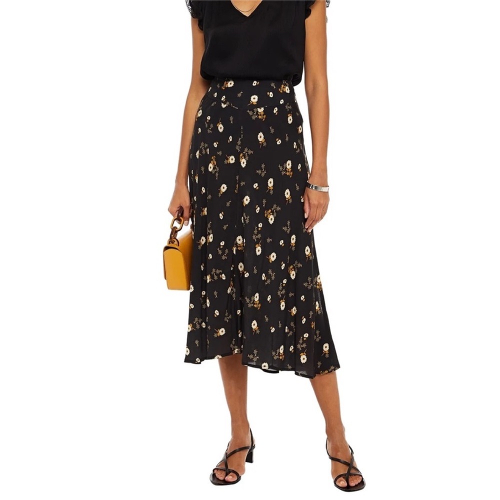Anthropologie Velvet by Graham & Spencer Floral Midi Skirt - Picture 3 of 7